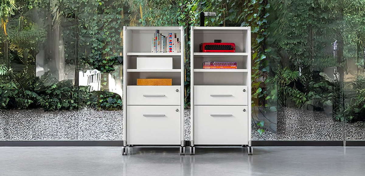 mobile di servizio tidy di dieffebi: dall’ambiente ufficio, al coworking, allo spazio meeting