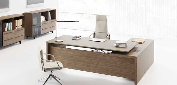 Modern office desk Oyster by Ora Office, design Roberto Danesi